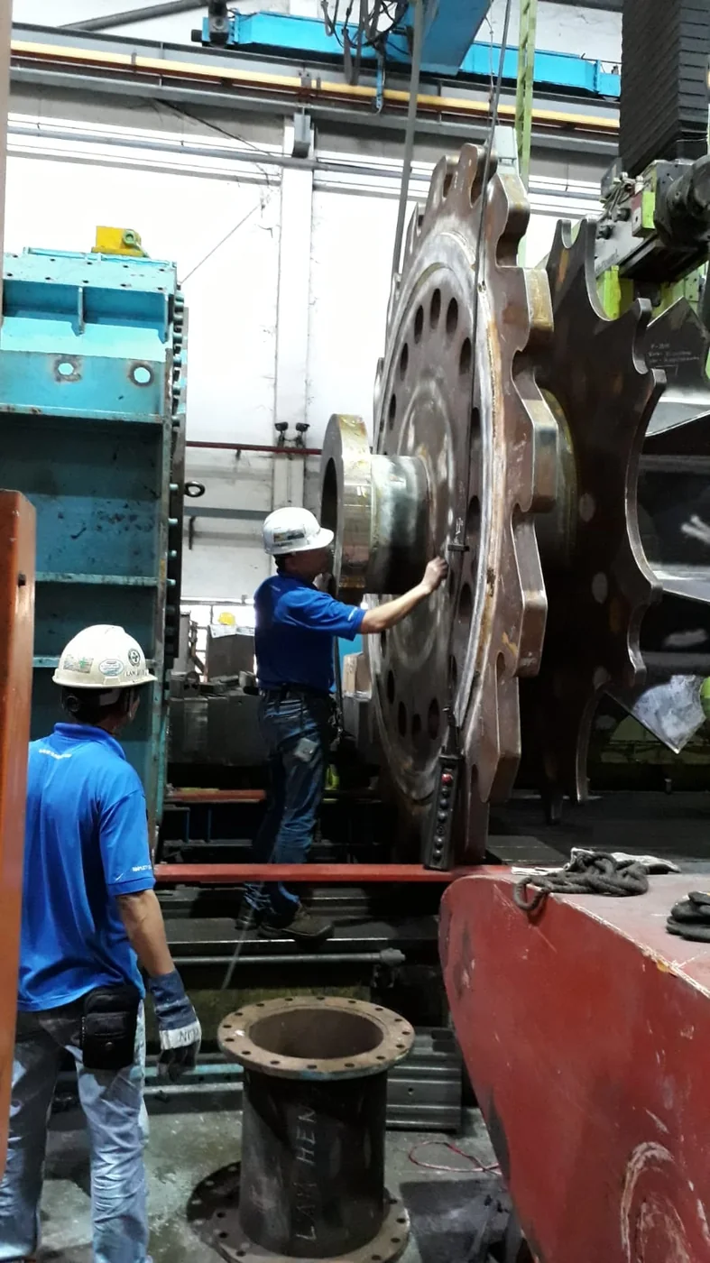 Rotor shaft machining
